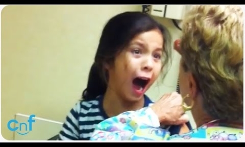 Girl Freaking Out Over Flu Shot